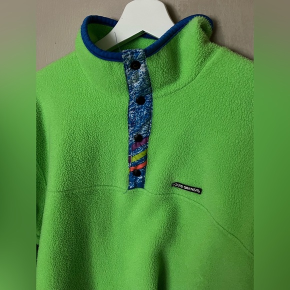 Vintage 80’s 90’s neon green fleece pullover - Picture 9 of 9